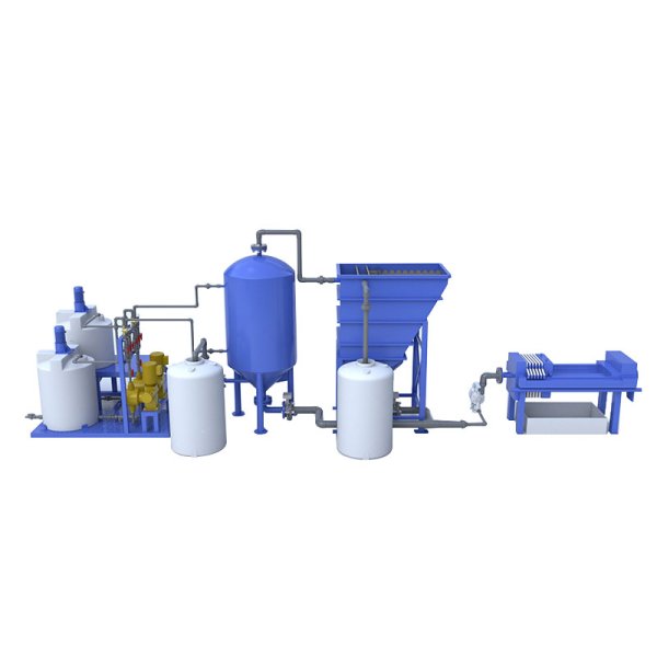 Glass deep processing wastewater treatment circulation system